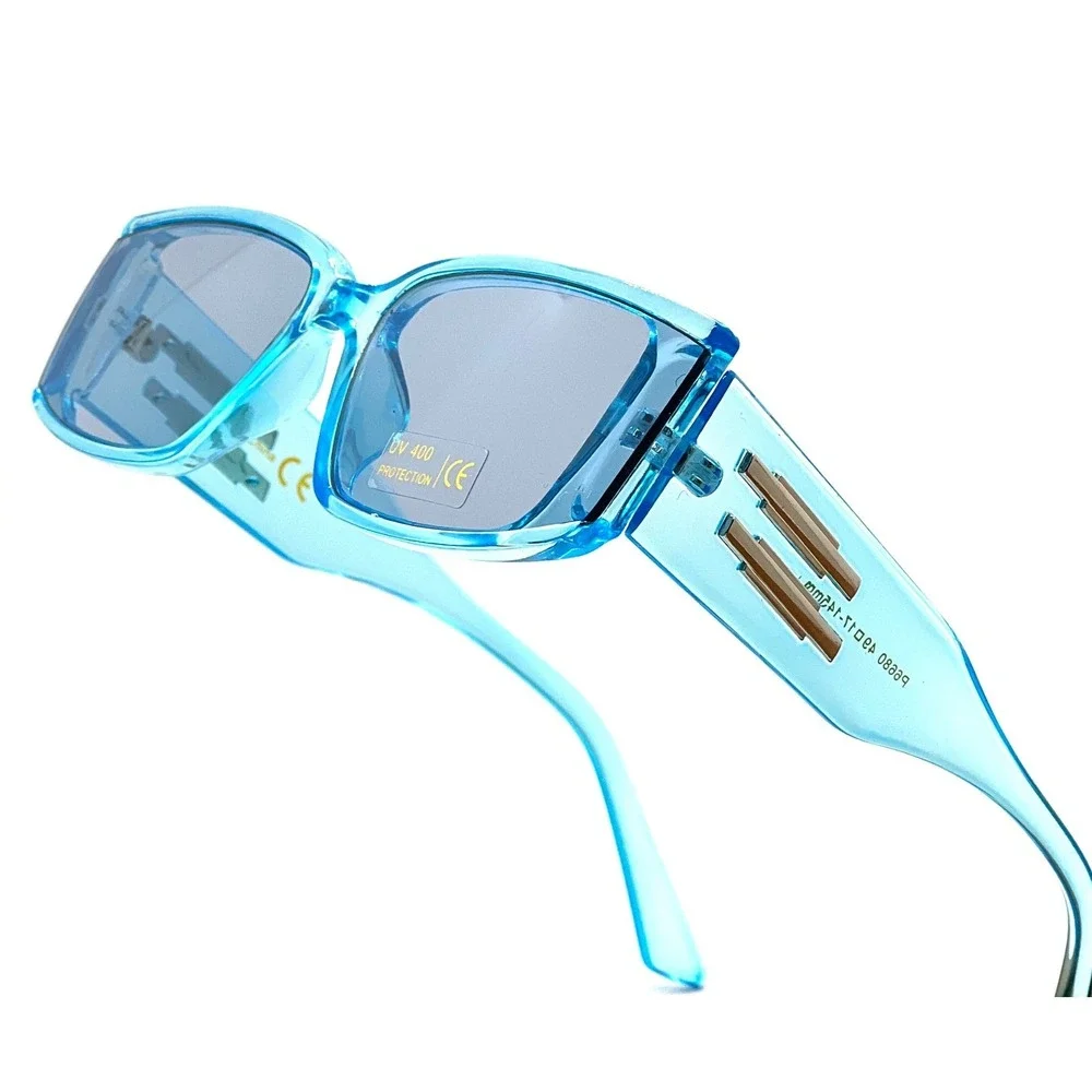 Blue Rectangle Sunglasses Trendy Fashion Frames UV400 Protection Lentes‎ Gafas